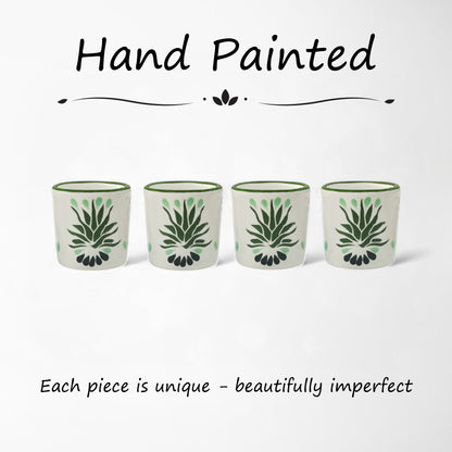 Four piece ceramic mezcal cup set, ideal gift for housewarming or special occasions