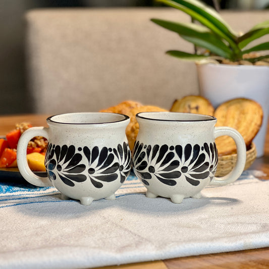 Artistic hand-painted coffee mug, a stylish gift for tea enthusiasts