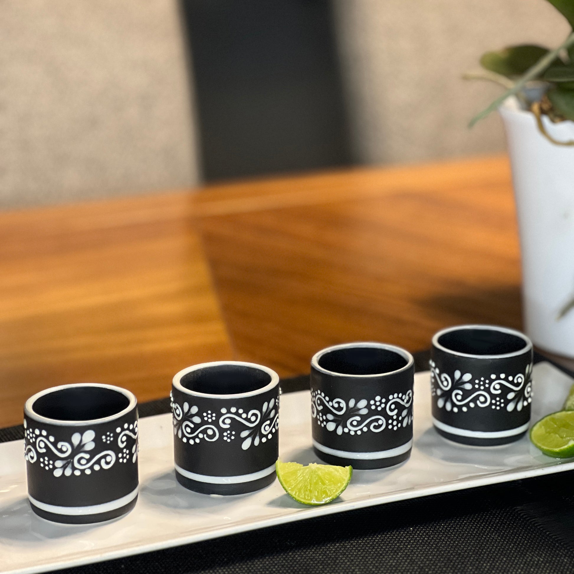 Artisan mezcal shot glass set, perfect handmade gift for home bar